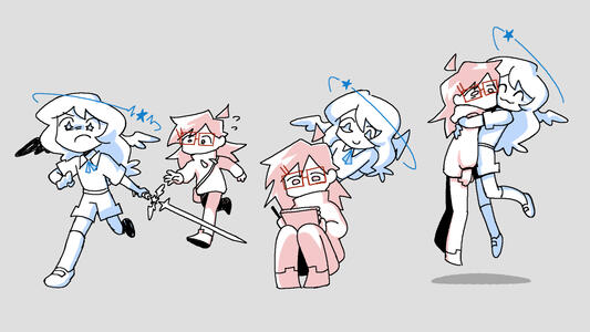 Angel and Mory - Me+Mory | Interaction poses