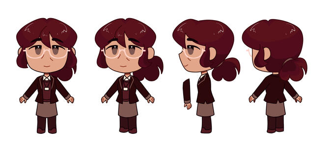 Female Teacher NPC - Heartstrings: A Yandere Story | character turnaround