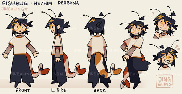 Fishbug - Original character | Turnaround