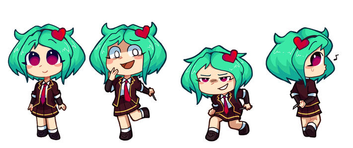 Fumeko Nomura - Heartstrings: A Yandere Story | character poses